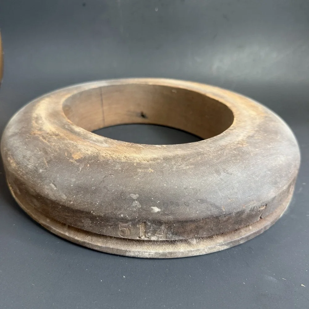 Vtg Hatters Supply House Industrial Wooden Millinery Hat Mold Block Form 514 7 2